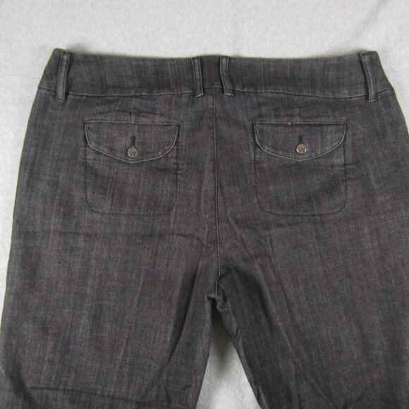 Mossimo Jeans Womens 22W Plus Dark Wash Stretch Trouser Denim Altered Hem - Picture 3 of 15